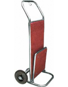 Carrello porta valigie. Acciaio inox e legno cm 56x70x120h