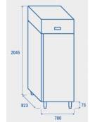 Armadio congelatore GN2/1 inox - refrigerazione ventilata -18/-22°C - CLASSE C - guide stampate - cm 70x82,3x204,5h