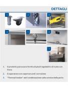 Armadio congelatore GN2/1 inox - refrigerazione ventilata -18/-22°C - CLASSE C - guide stampate - cm 70x82,3x204,5h