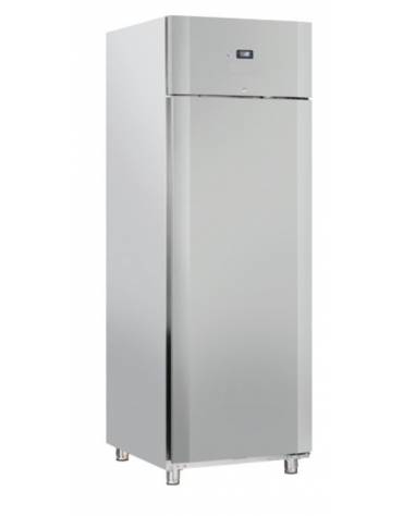 Armadio refrigerato GN 2/1 in acciaio inox AISi 304, refrigerazione ventilata, temperatura - 18/-22°C - mm 550x685x1435h