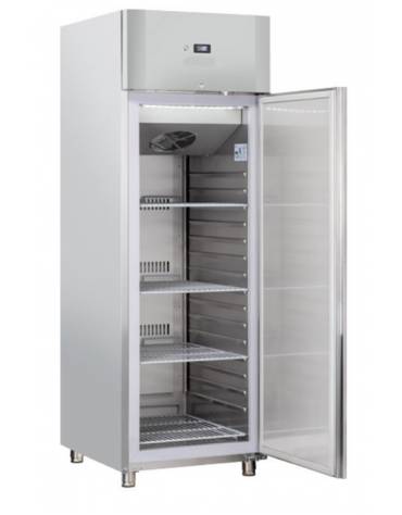 Armadio refrigerato GN 2/1 inox, refrigerazione ventilata, temp. - 2/+8° - Classe C - cm 70x82,3x204,5h