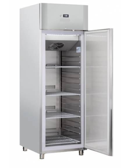 Armadio refrigerato GN 2/1 inox, refrigerazione ventilata, temp. - 2/+8° - Classe C - cm 70x82,3x204,5h