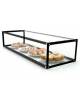 Vetrina neutra da banco per colazione ad 1 fronte con vetri dritti cm. 92x33x21,5h - 1 piano espositivo - Chiusura posteriore