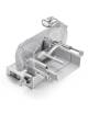Affettacarne lama diametro cm 35 -Manopole in alluminio - Corsa carrello cm 35,5 - Piatto da cm 35x28,7