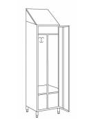 Armadio Spogliatoio Singolo a 1 Anta Dim 50x50x215h