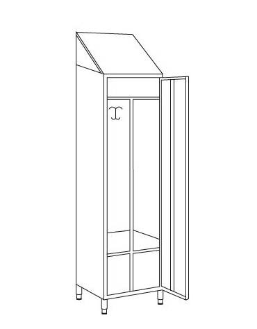 Armadio Spogliatoio Singolo a 1 Anta Dim 50x50x215h