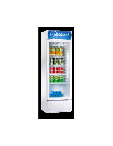 Armadio vetrina refrigerata statica per bibite, temp. + 0° C/ + 10° C - 235 litri - 535x531x1752h mm