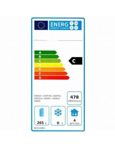 Armadio frigo professionale Lt 400 / +2 +8 C - ESTERNO INOX - cm 60x58,5x185,5h