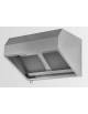 Cappa snack professionale a parete inox ecologica a Carboni attivi con motore elettoaspiratore cm 180x70x60h