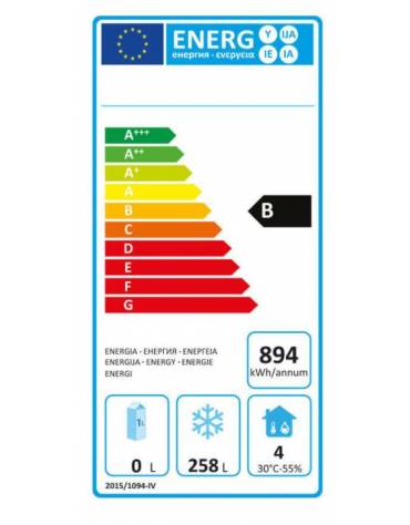 Armadio frigo congelatore Lt. 400 -18° -22°C ESTERNO INOX- cm 60x58,5x185h