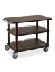 Carrello in legno 3 piani - colore Wengè - Dimensioni cm 110x56x87h
