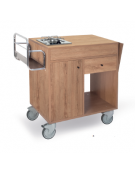 Carrello in legno - ciliegio e/o wengè - 1 fuoco singolo cm 95x50x87h