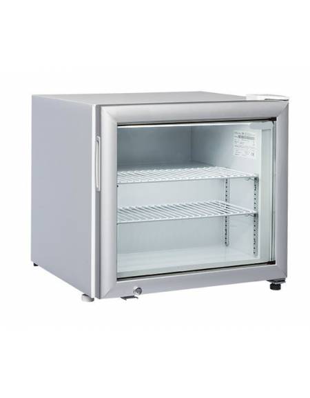 Congelatore da banco con porta a vetro autochiudente - Lt 50 - refrigerazione statica -15°/-20°C - cm 57x53,5x53h