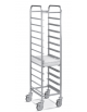 Carrello portavassoi inox AISI 304 - Portata vassoi 24 EN cm 53x37 - traversi imbullonati - cm 90x60x190h