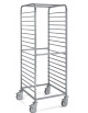 Carrello portateglie inox AISI 304 - traversi saldati - Portata 18 teglie 2/1 GN cm 65x73x180h