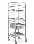 Carrello portateglie guide in fil, traversi imbullonati - Portata 20 teglie 2/1 GN - cm 67x73x181h
