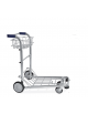 Carrello portabagagli - in tubo di Acciaio zincato - Con cesto superiore per piccoli oggetti - cm 102x60x97h