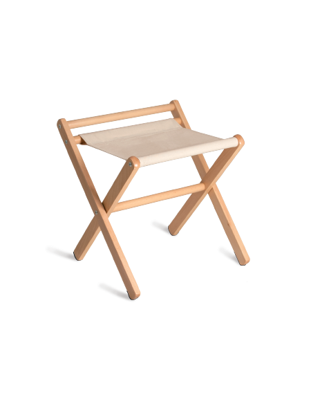 Reggivaligie in legno - colore legno naturale senza sponda cm 65x47x57h