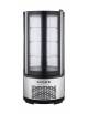Vetrina espositiva verticale refrigerata bassa inox con vetro tondo - Refrigerazione ventilata +2° +8°C - cm ø 48x103h