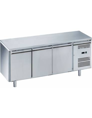 Tavolo refrigerato per pasticceria positivo 3 porte cm. 202x80x85h