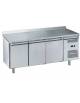 Tavolo refrigerato pasticceria ventilato con alzatina 3 porte -CLASSE C - cm 202x80x85/95h