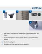 Armadio refrigerato per pasticceria, in acciaio inox, refrigerazione statica - cm 97,5x74x202,5h