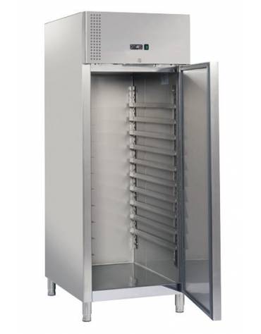 Armadio refrigerato EURONORM inox - 10 teglie pasticceria cm 60x80 - temperatura +2° +8°C - classe D - cm 74x99x201h
