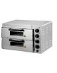 Forno pizza elettrico in acciaio inox - 2 camere da 1+1 pizza Ø 300mm - dimensioni interne mm 410x395x125h (x2)