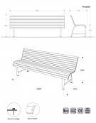 Panchina Arizona cm 60x200x74h