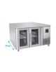 Tavolo Refrigerato 2 porte a vetro - 280 Lt. - temp. -2° +8°C  - mm 1360x700x840