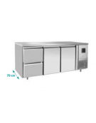 Tavolo refrigerato con 2 anta + 2 cassetti - temp. -2° +8°C - cm 1795x700x850h