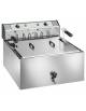FRIGGITRICE ELETTRICA DA BANCO PASTICCERIA - CAPACITA' OLIO 25 LT - TRIFASE 9 KW - CM 58,5X66X47,5H