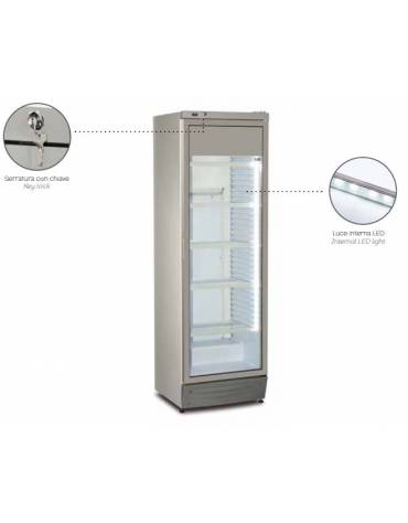 Frigorifero vetrina bibite 310Lt. - refrigerazione con ventola di assistenza - mm 600x602x1844h