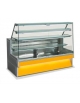 Vetrina pasticceria statica +2°+5°C con cassetto estraibile e vetro dritto alto - cm 143x87,6x143,2h
