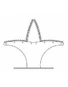 Panchina doppia con schienale realizzata interamente in acciaio zincato e verniciato - cm 181,6x110x90h