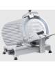 Affettatrice a gravità in alluminio laccato, affilatoio fisso- Ø lama mm 300 -Corsa carrello mm 235 - Capacità taglio cm 20x20,5