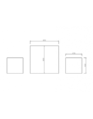 Set composto da tavolo + 2 panchine piane, seduta in legno di pregio, struttura in acciaio - Lunghezza cm 180