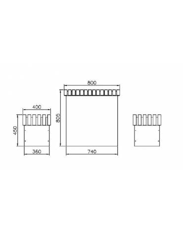 Set composto da tavolo + 2 panchine piane, struttura in acciaio con legno di pregio - Lunghezza cm 200