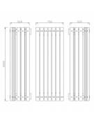 Set composta da tavolo + 2 panchine senza schienale in legno di pino, struttura in acciaio verniciato - cm 200x79,9h