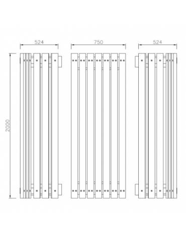 Set composta da tavolo + 2 panchine senza schienale in legno di pino, struttura in acciaio verniciato - cm 200x79,9h