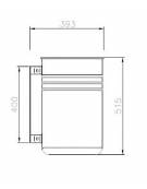 Cestino portarifiuti da fissare a muro di forma cilindrica, in acciaio zincato e verniciato - cm 33,5x51,5h