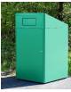 Casetta ecologica per raccolta differenziata a 2 settori, per bidoni carrellati da 120 lt, in acciaio zincato e verniciato