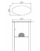 Distributore di sacchetti per deiezioni canine in acciaio zincato e verniciato. Da tassellare - cm 50x25