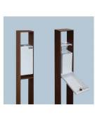 Spegnisigarette realizzato in acciaio zincato e verniciato. Da tassellare. cm 15,3x13,5x100h