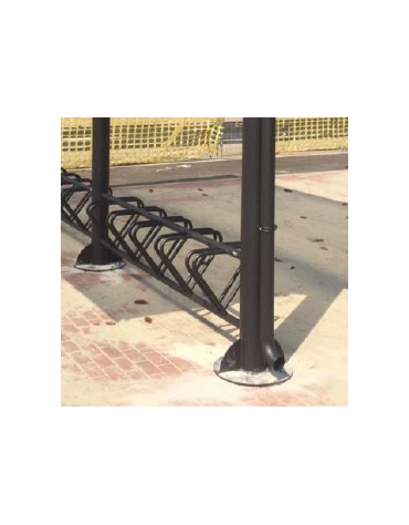 Portabici bifacciale in acciaio zincato e verniciato, 10 posti - cm lunghezza 250 - per DN35656 e DN35657