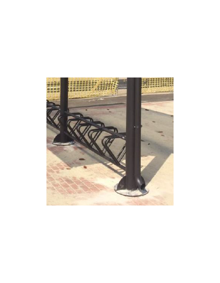 Portabici bifacciale in acciaio zincato e verniciato, 10 posti - cm lunghezza 250 - per DN35656 e DN35657