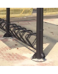 Portabici bifacciale in acciaio zincato e verniciato, 10 posti - cm lunghezza 250 - per DN35656 e DN35657