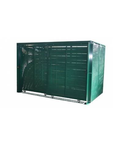 Struttura completamente chiusa per bici, realizzata in acciaio, con porta scorrevole - cm 200x200x220h