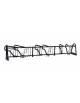 Portabici monofacciale 4 posti inserimento inclinato a 45°, in acciaio zincato e verniciato. Da tassellare - cm 266,3x94,8x70,2h