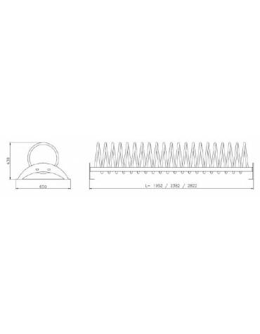 Portabici 3 posti realizzato interamente in acciaio inox. Da tassellare - cm 195,2x65x43,9h